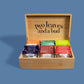 Two Leaves And A Bud Organic Tea Sampler In 6-Slot Bamboo Presentation Box - Filled Gift Box With Tea Assortment Of Green, Black