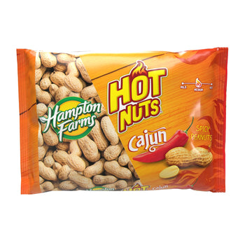 Hampton Farms - USA Grown All-Natural - Fancy Roasted In-Shell Cajun Peanuts - 18 oz. Bag