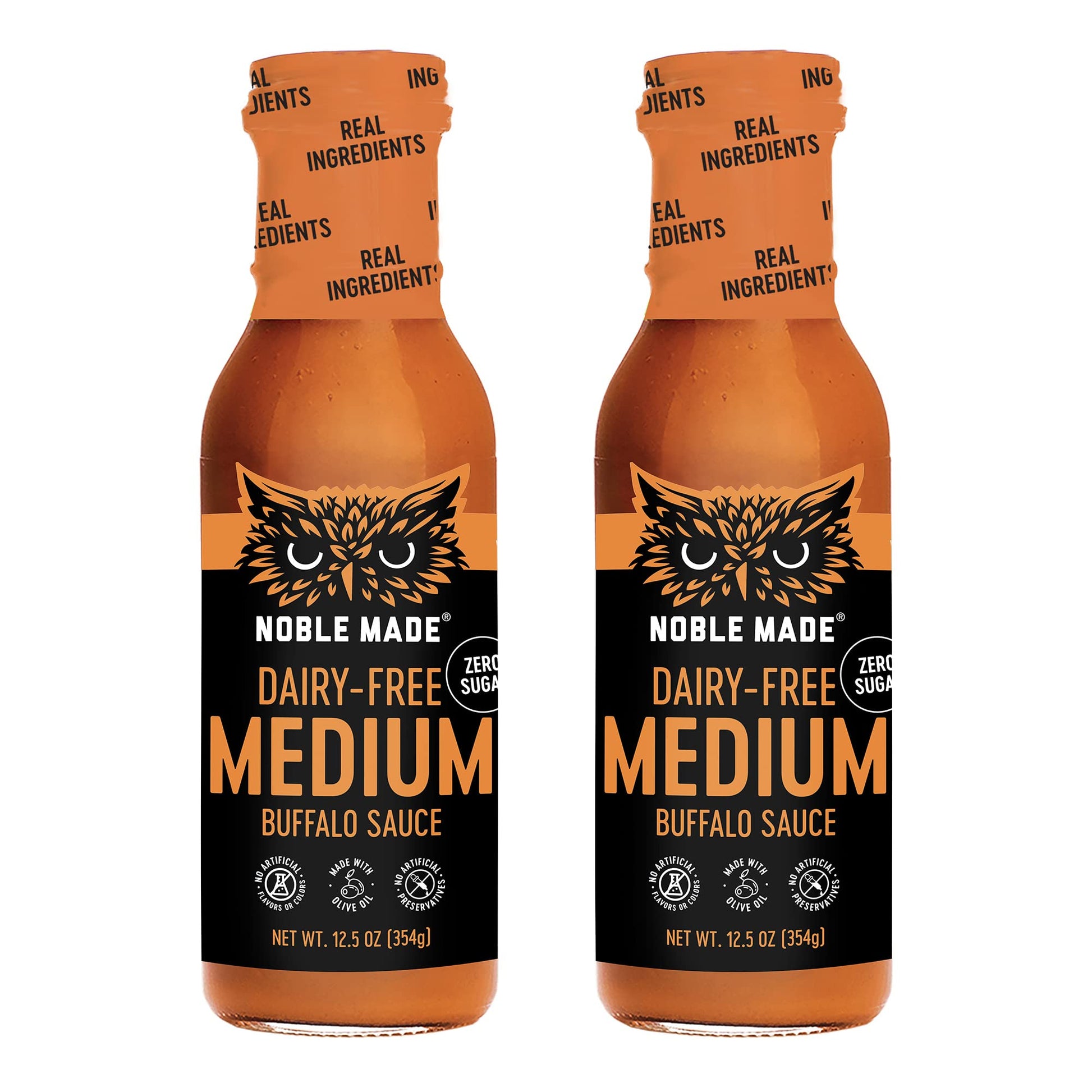 Noble Made Buffalo Dipping & Wing Sauce, Whole30 Approved, Paleo, Keto, Vegan, Gluten and Dairy Free, Zero Sugar and Soy Free, L