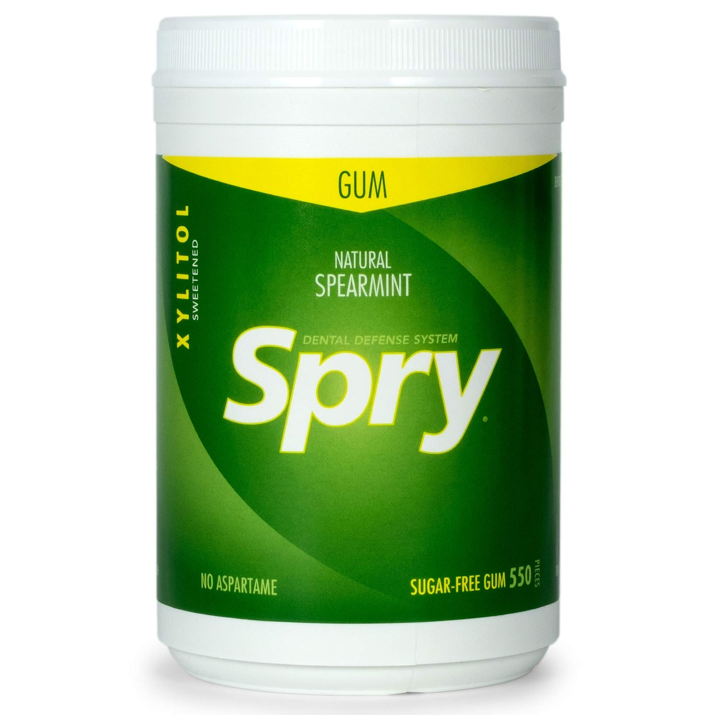 Spry Chewing Gum - Natural Xylitol, Sugar-Free, Non-GMO, Gluten-Free, Spearmint, 550 Count (Pack of 3)