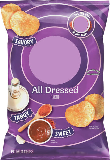 Lays All Dressed Flavored Potato Chips, 1.5 Ounce (Pack Of 8) Bundled By City Wide Gourmet