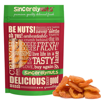 Sincerely Nuts - Dried Jumbo California Apricots | Two Lb. Bag | Dehydrated | Sweet Gourmet Snacking Food | Kosher and Gluten Fr