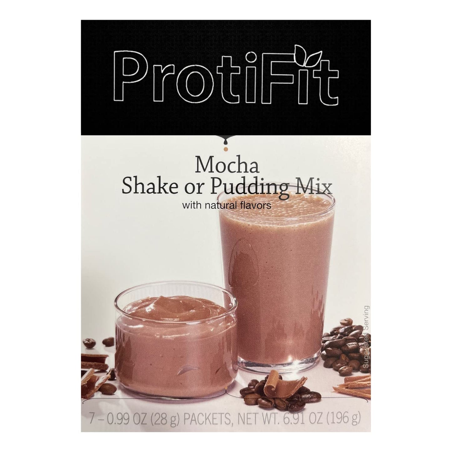ProtiFit High Protein Pudding/Shake Mix, 15g Protein, Low Calorie, 7 Ounce, Mocha Flavor