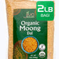 Jiva Organic Yellow Moong Dal 2 Lb - Non-Gmo, Gluten Free - Great For Kitchari - Split Yellow Mung Beans