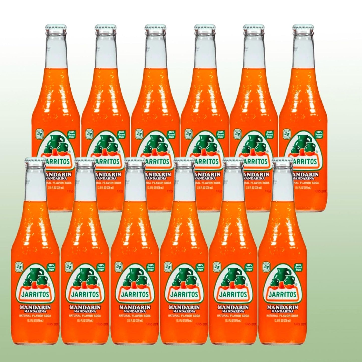 Jarritos Mandarin Mexican Soft Drink 12 Fl Oz Glass Bottles 12 Pack