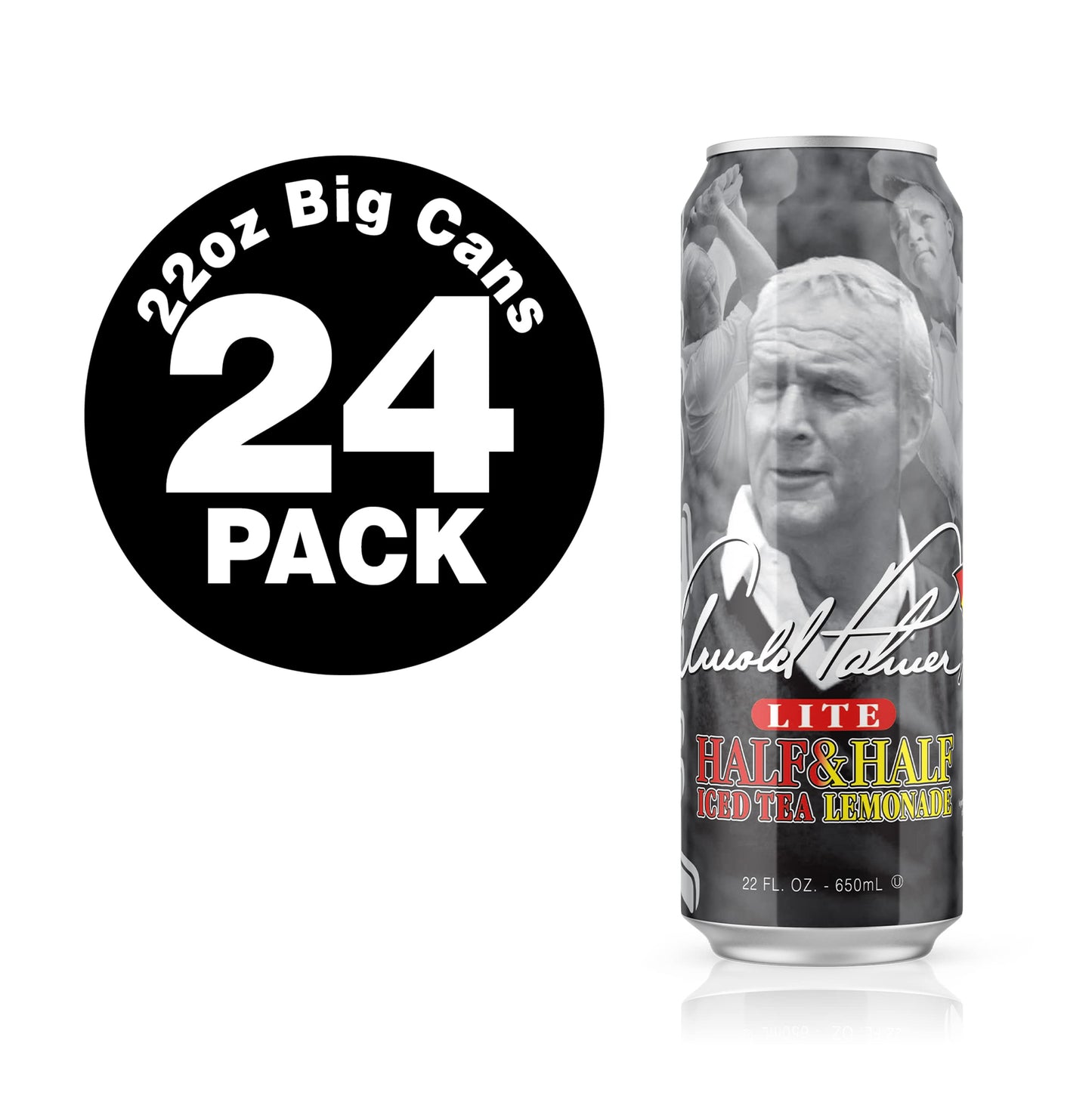 Arizona Arnold Palmer Half And Half - Big Can, 22 Fl Oz (Pack Of 24)