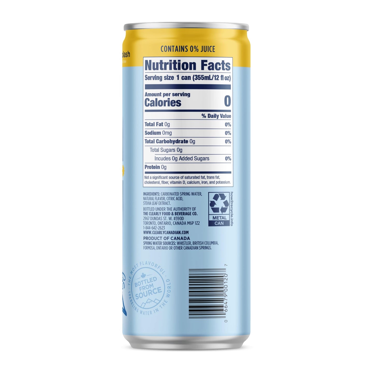 Clearly Canadian Sparkling Water Beverage, Zero Sugar & Zero Calories, 12 Fl Oz (Pack of 24)
