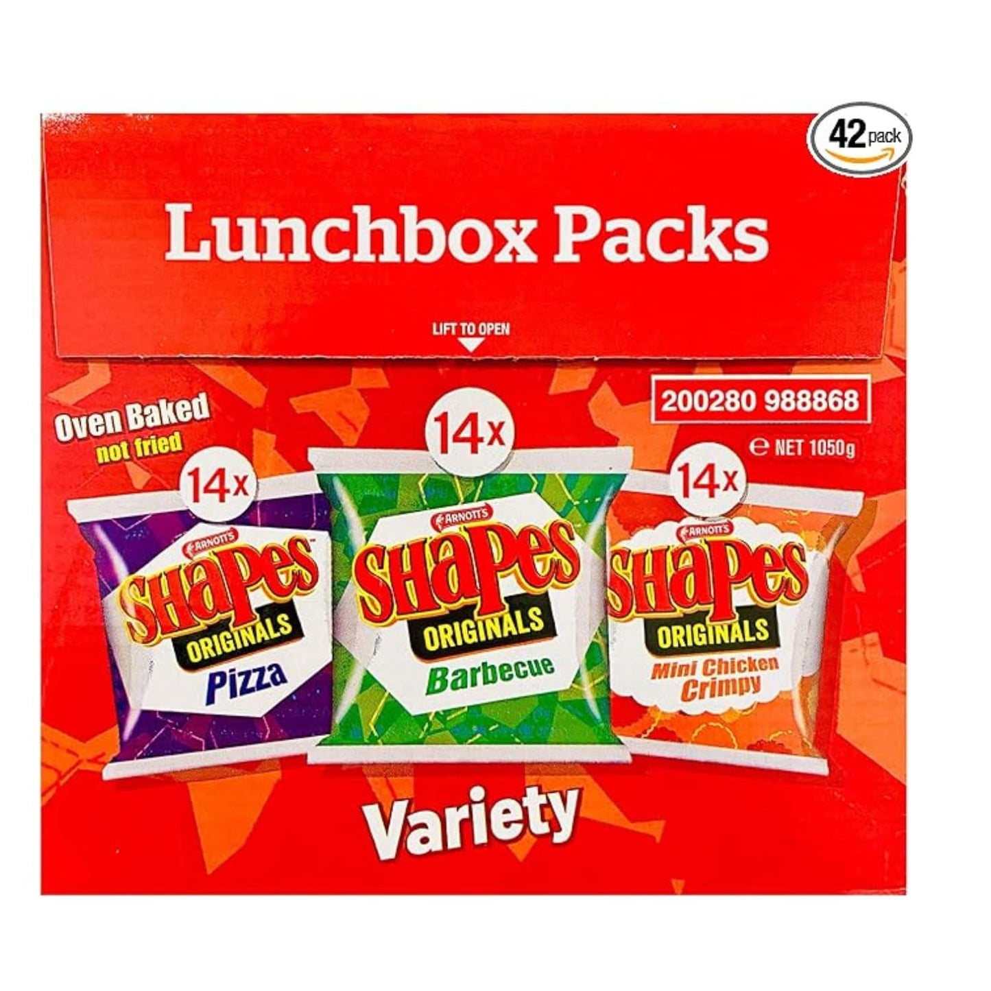 Arnotts Shapes Variety Pack x 42 1050g