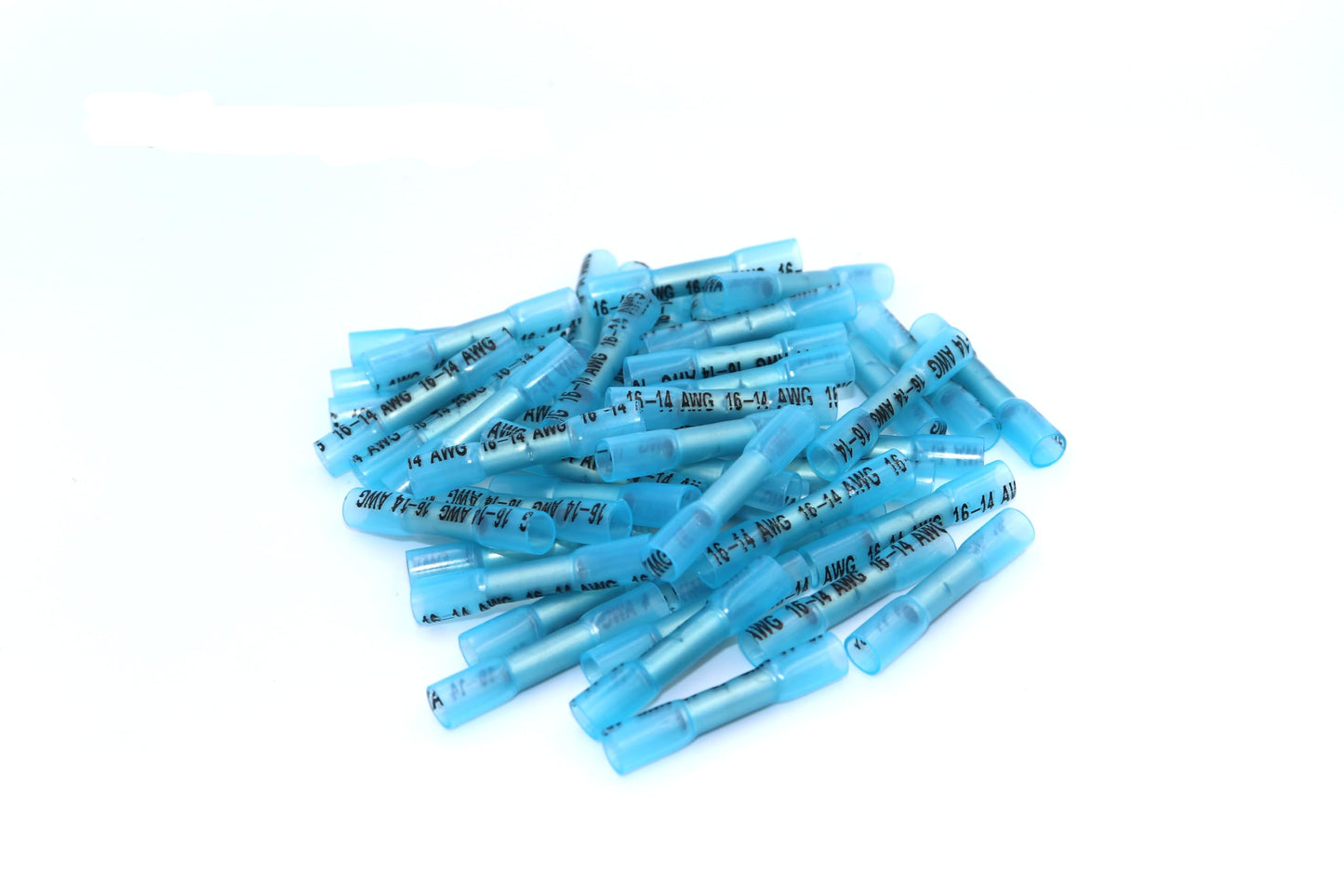 FAGEGFA 100PCS 16-14 AWG Blue Heat Shrink Butt Connectors Waterproof Insulated Crimp Butt Splice Electrical Connectors