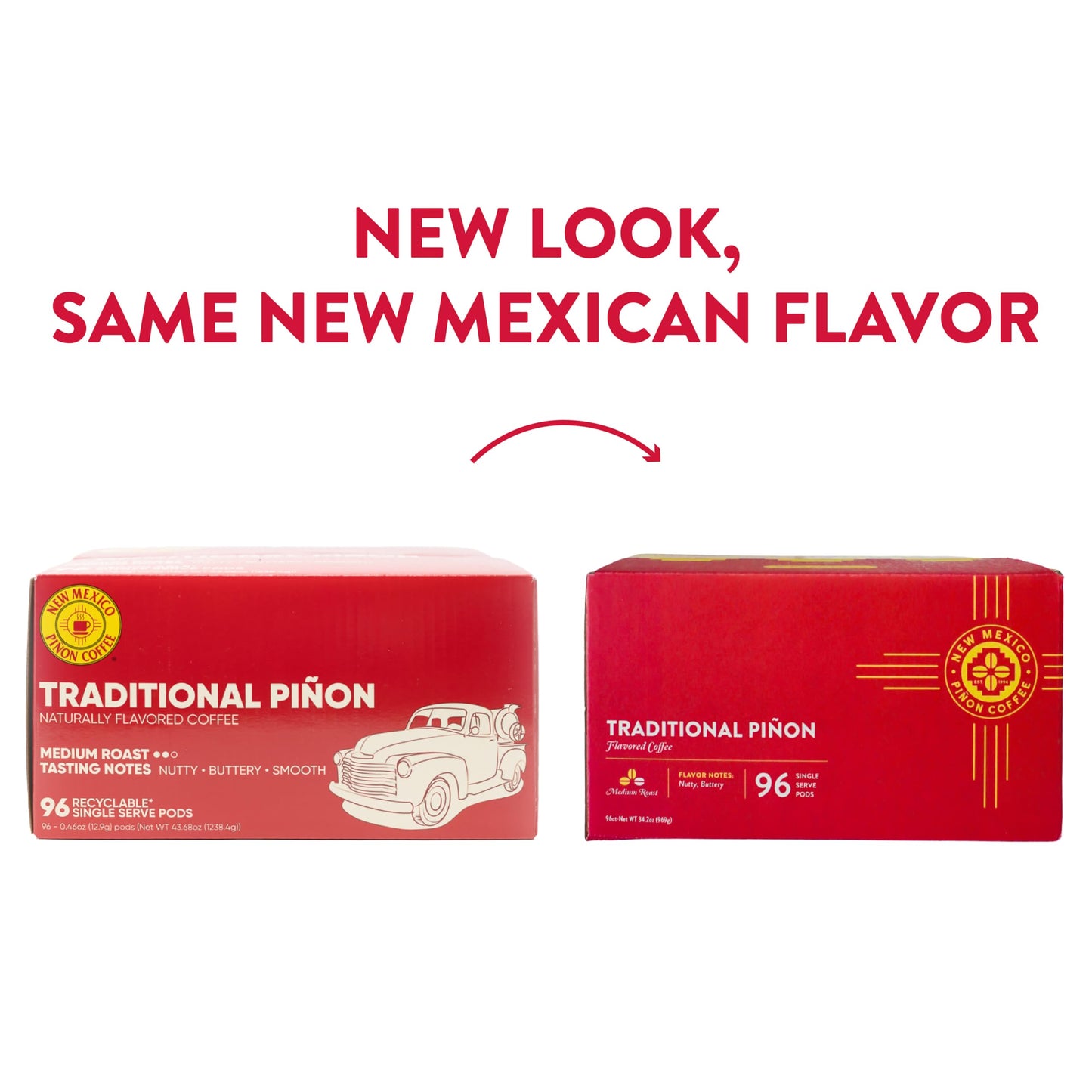 New Mexico Piñon Coffee K Cups - Nutty & Smooth Medium Roast, 100% Arabica, 96 Count, Compatible with Keurig Coffee Makers