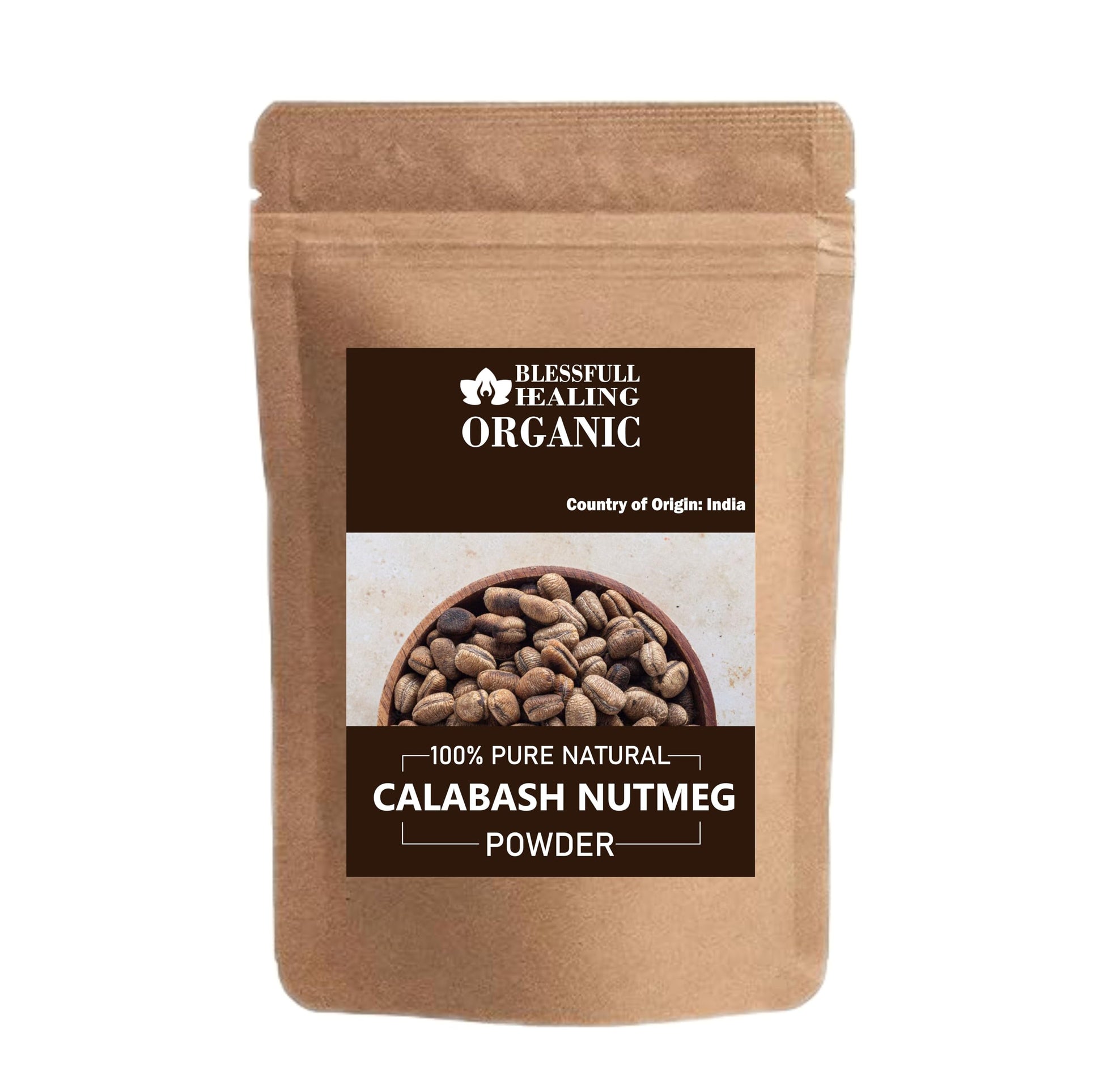 Blessfull Healing Organic Calabash Nutmeg Powder 100% Pure Natural 100 Gram / 3.52 oz
