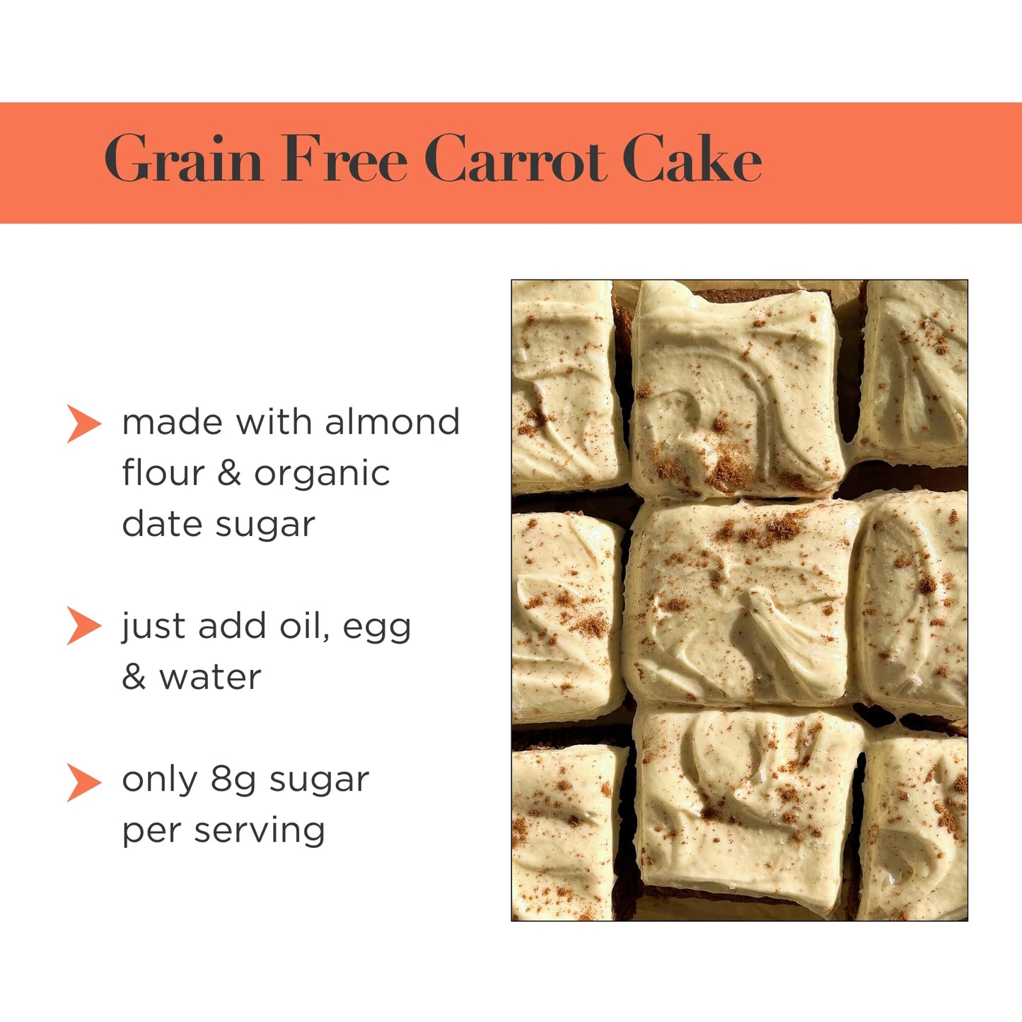 Stellar Eats Grain-Free Carrot Cake & Muffin Mix, Gluten-Free, Plant-Based, 12.2 oz