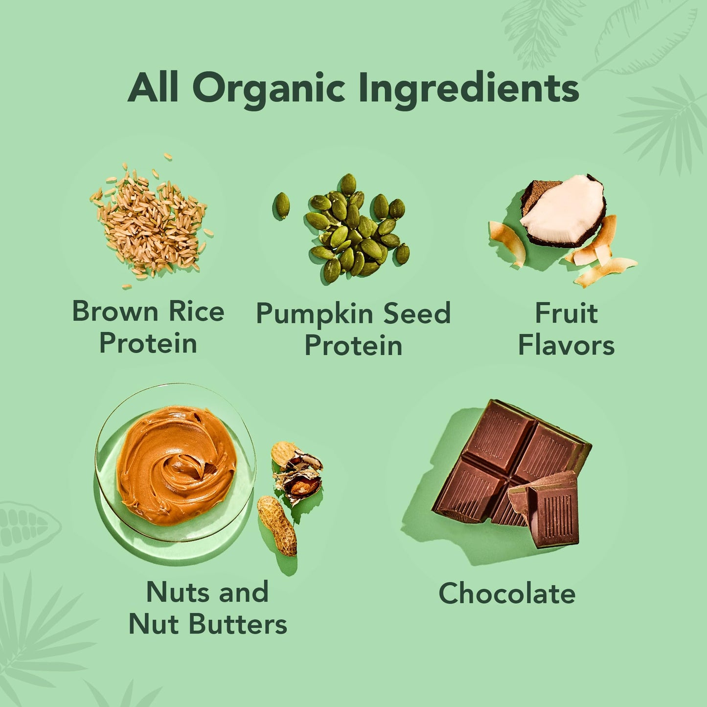 ALOHA Organic Plant Based Protein Bars - Vegan, Gluten-Free, Low Sugar, 12 Count, 1.9oz, Variety Pack, Green