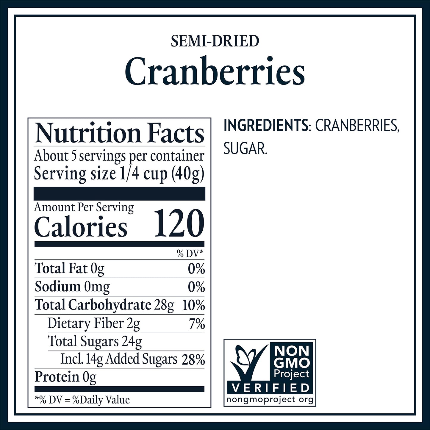 St. Dalfour Semi-Dried Cranberries - 7 Oz - All Natural, No Sulfites, Preservatives Or Artificial Ingredients - Made In France -