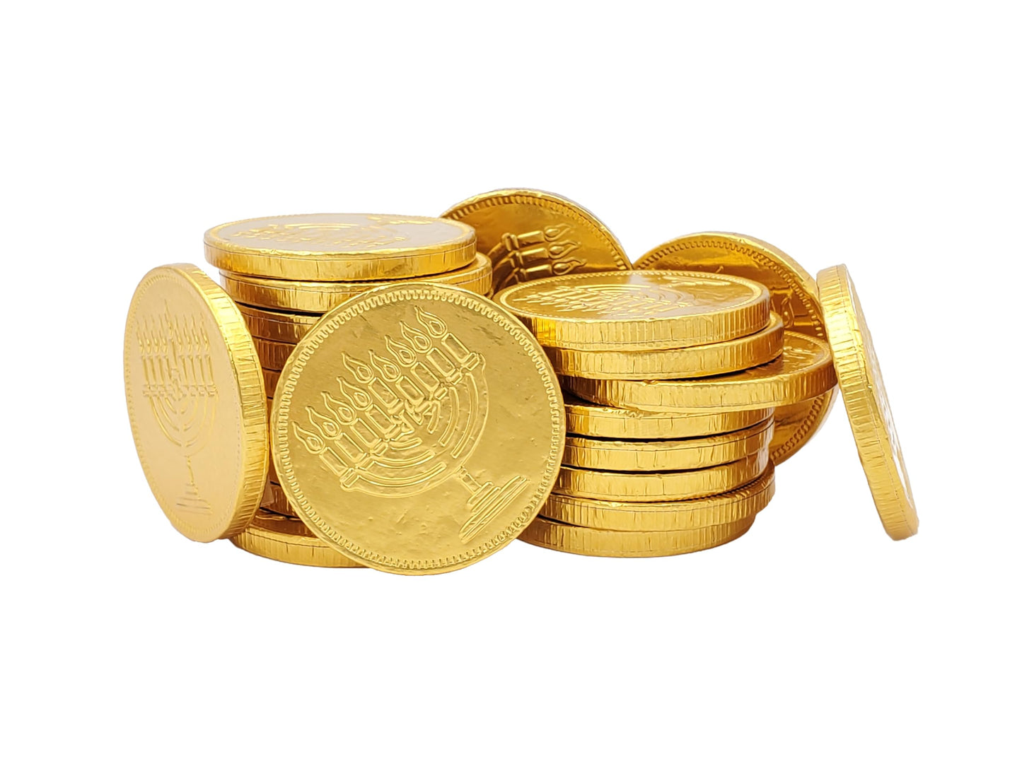 Hanukkah Chocolate Gelt  Nut-Free  Belgian Milk Chocolate Coins  1LB  Over 70 Coins  Kosher Chanukah Gelt (1 Pound)