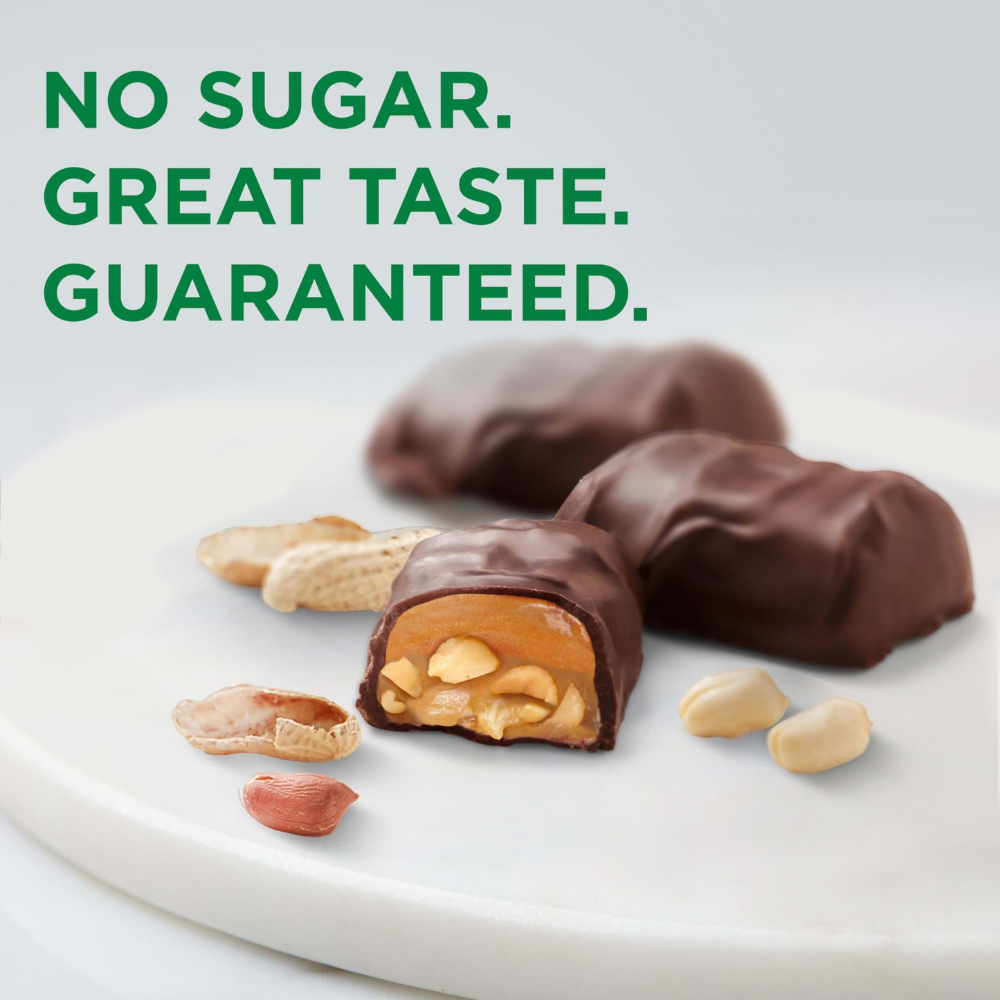 RUSSELL STOVER Sugar Free Peanut, Caramel & Nougat Chocolate Candy, 2.4 oz. bag (Pack of 10)