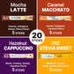 Cutie Mango Maxim Caf   & Stevia Variety 20 Sticks Premium Korean Style Instant Coffee Mix Sampler Cappuccino Hazelnut Mocha Lat