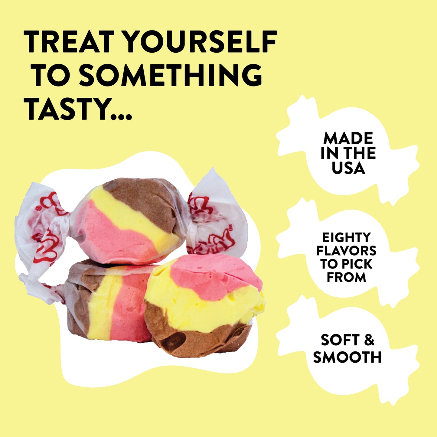 Taffy Town Saltwater Taffy, Banana Split, 2.5Lb