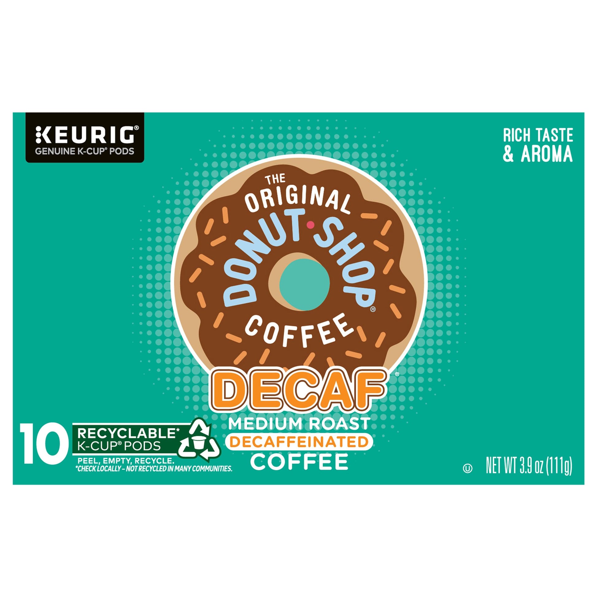 The Original Donut Shop Keurig Single-Serve K-Cup Pods  Decaf Keurig Single-Serve K-Cup Pods  Medium Roast Coffee  10 Count