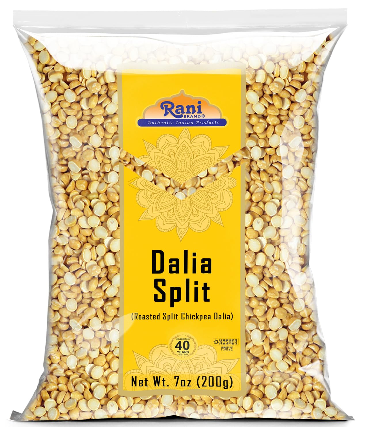 Rani Daliya Split (Roasted Split Chickpeas Dalia) 7Oz (200G) ~ All Natural | Vegan | Indian Origin