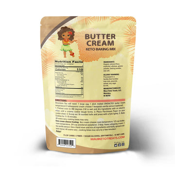 Maui Keto Treats Butter Cream Cookie Mix - Gluten Free Low Carb Made with Organic Almond Flour- 12 Ounce (Butter Cream Cookie Mi