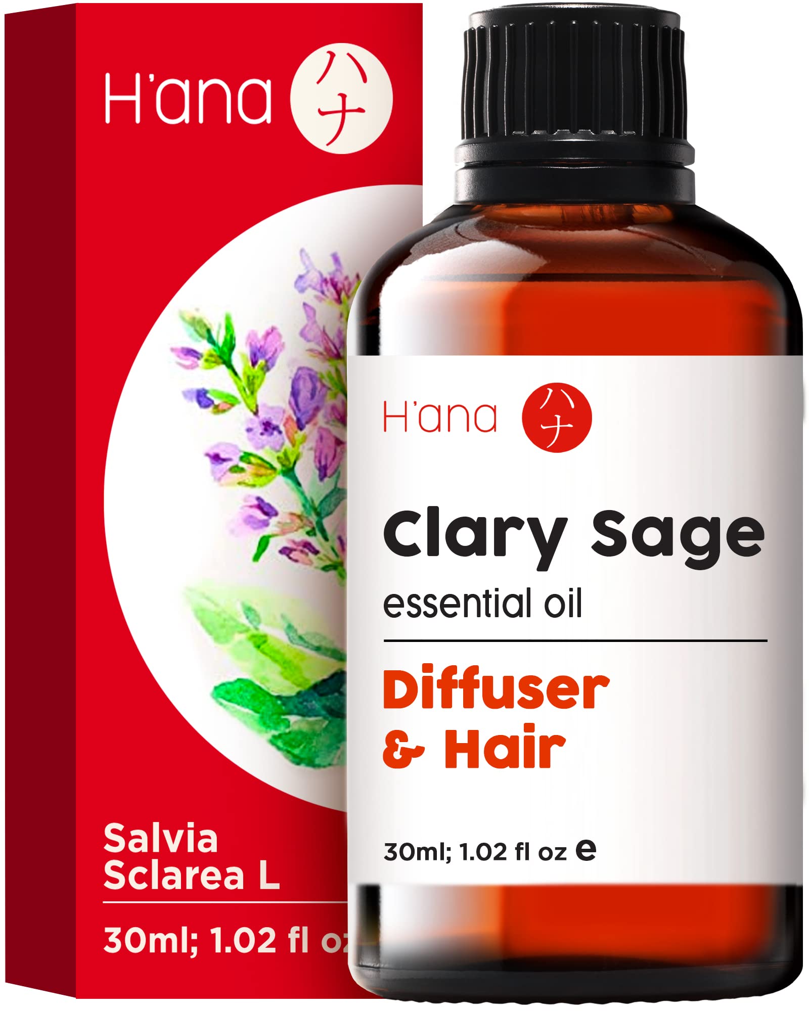 H?Ana Clary Sage Essential Oil For Diffuser - 100% Pure Therapeutic Grade Clary Sage Oil Essential Oil - Clary Sage Essential Oi