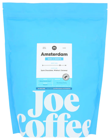 Joe Coffee Company - The Amsterdam Whole Bean Specialty Coffee, 2 lb Bag | NYC Roaster, Rainforest Alliance Certified, Kosher, C