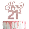 Lingteer Happy 21St Birthday Cake Topper - Cheers To 21St Birthday 21 Years Old Birthday Party Cake Decorations Sign.