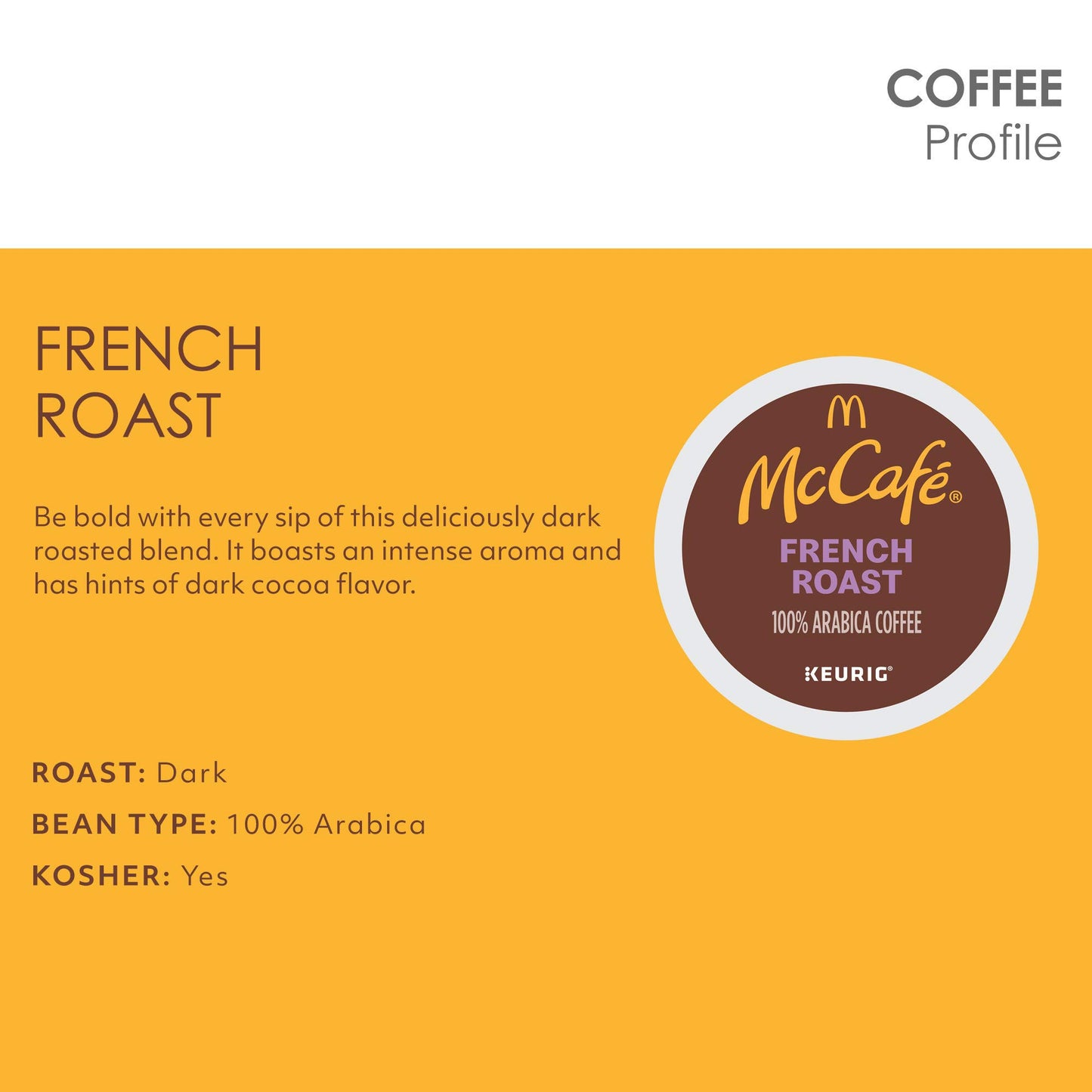 Mccafe French Roast, Single Serve Coffee Keurig K-Cup Pods, Dark Roast, 72 Count (6 Packs Of 12)