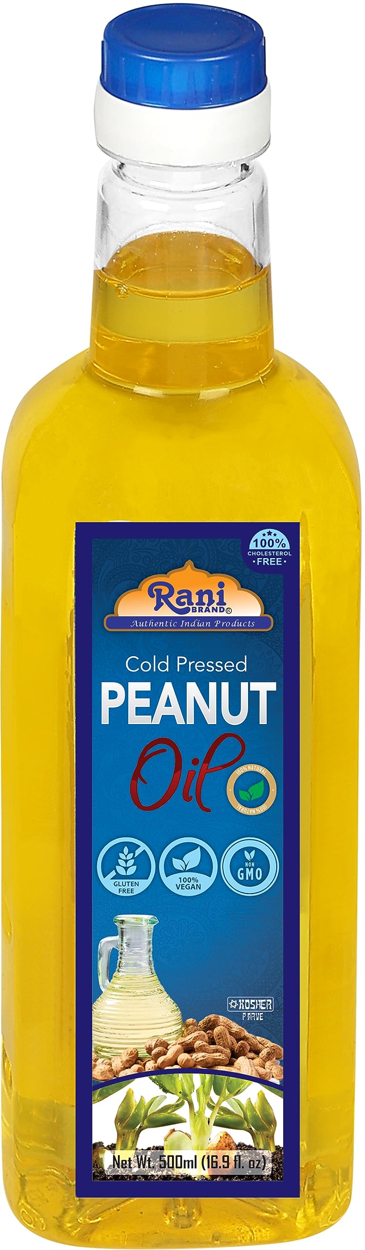 Rani Premium Oils Combo Set Of 3 - Peanut Oil, Mustard Oil, Sesame Oil 16.9 Ounce (500Ml) ~ Cold Pressed | 100% Natural | Kosher