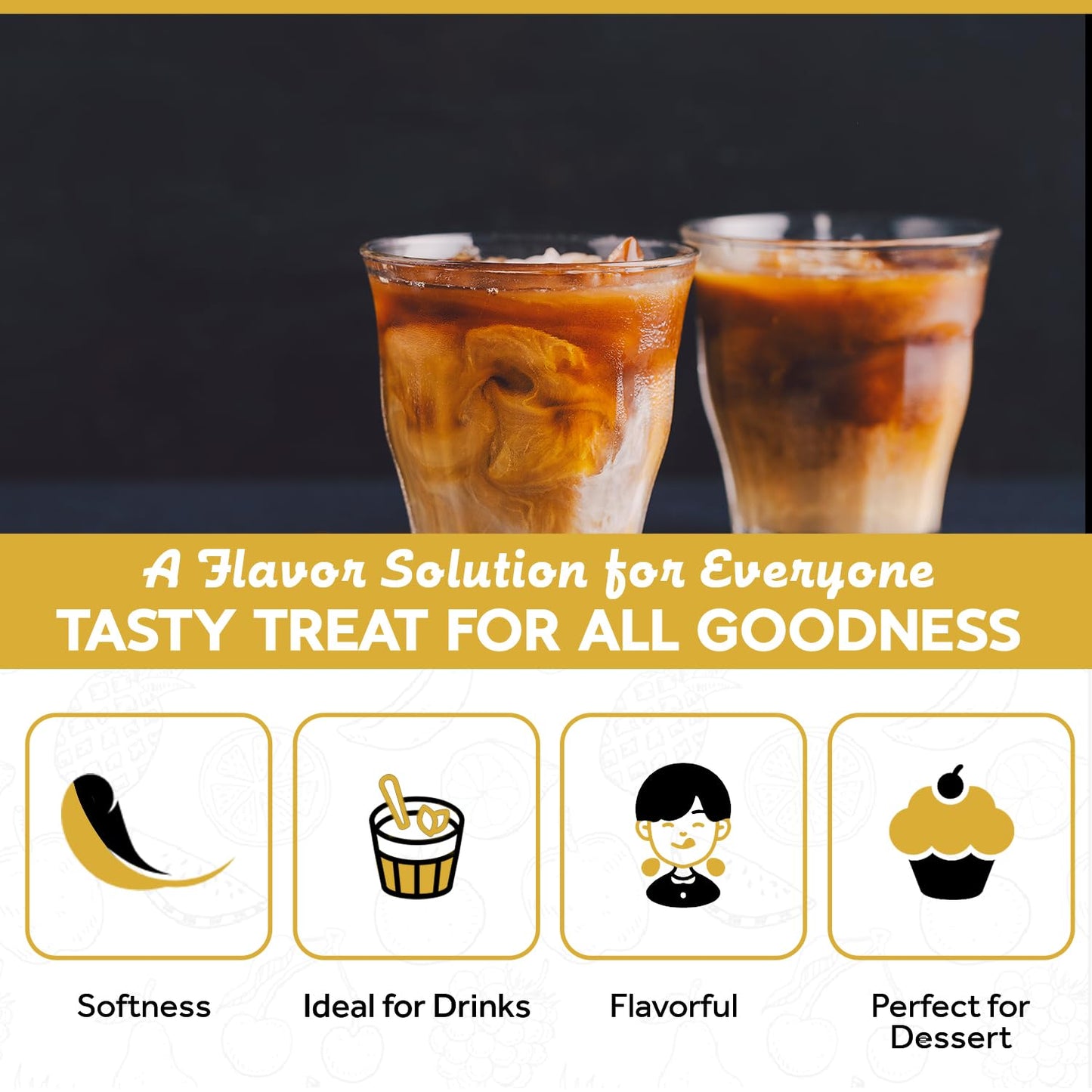 Fanale Premium Creme Brulee Bubble Tea Flavoring Powder | Perfect For Baking, Smoothies, Desserts And Drinks | Instant Flavoring