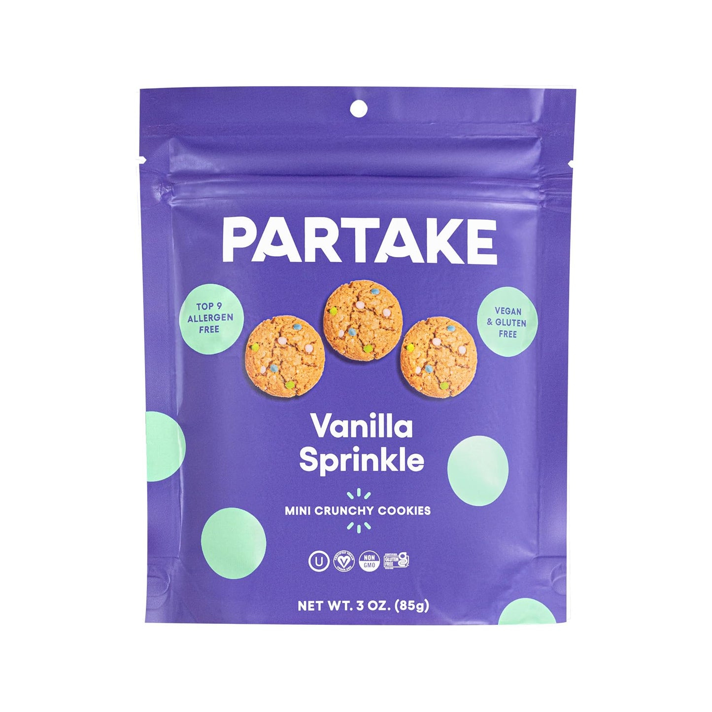 Partake Foods Gluten Free Chocolate Chip Mini Cookie Snack Packs (4 Packs)