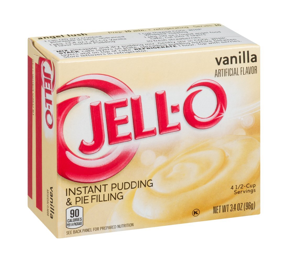 Jell-O Vanilla Instant Pudding & Pie Filling 3.4 oz (Pack of 24)