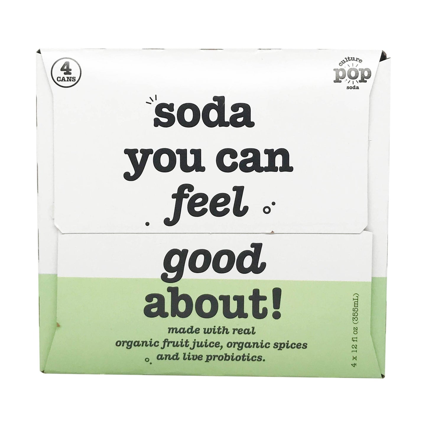 culture Pop Soda, Soda Watermelon Lime Rosemary, 12 Fl Oz, 4 Pack