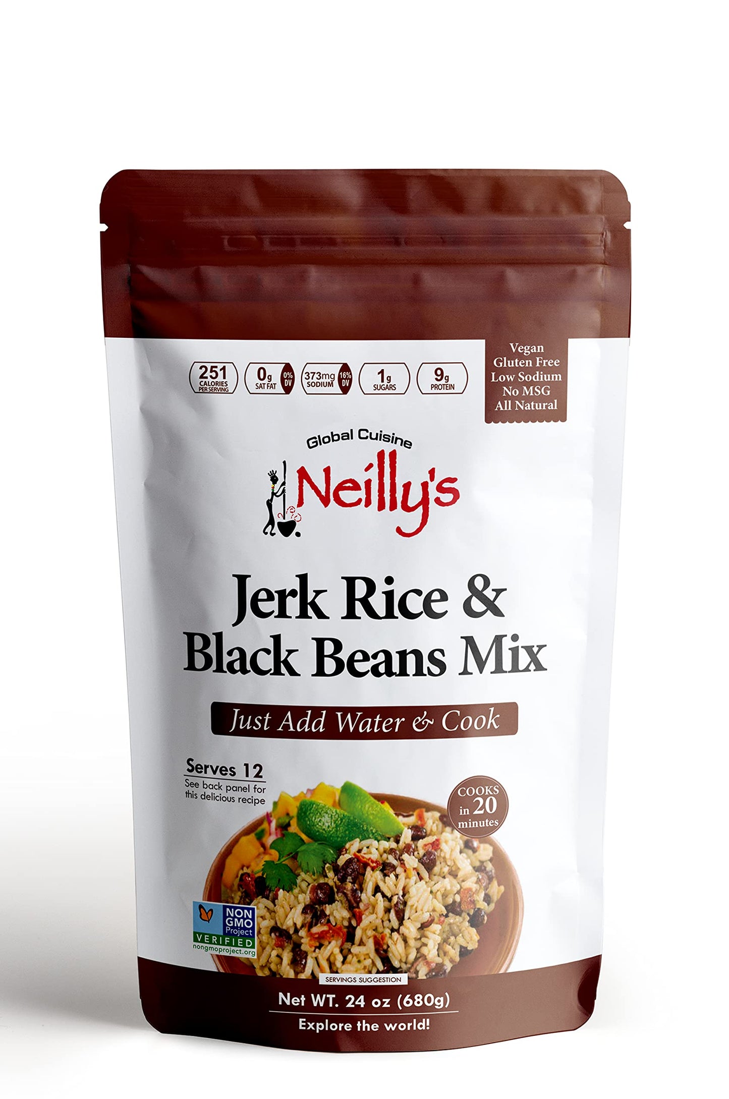 Neilly'S Mix - Jk Rice & Black Bean Rice - Case Of 6 - 24 Oz(D0102Hxwxs8.)