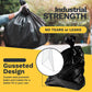 Toughbag 33 Gallon Trash Bags, 32 X 38'' Black Garbage Bags (50 Count) - Heavy Duty 3 Mil Outdoor Industrial Garbage Can Liner F
