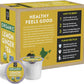 FGO Organic Lemon Ginger Tea K-Cup Pods - Caffeine-Free, 24 Count, Keurig Compatible