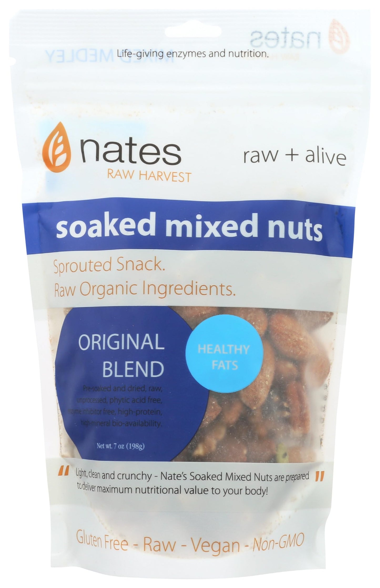 NATES RAW Sprouted Mixed Nuts, 7 OZ