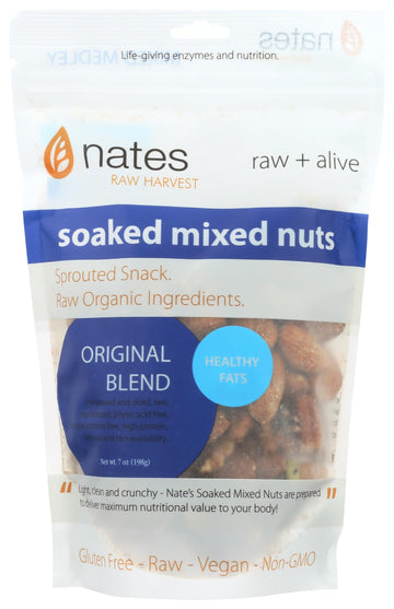 NATES RAW Sprouted Mixed Nuts, 7 OZ