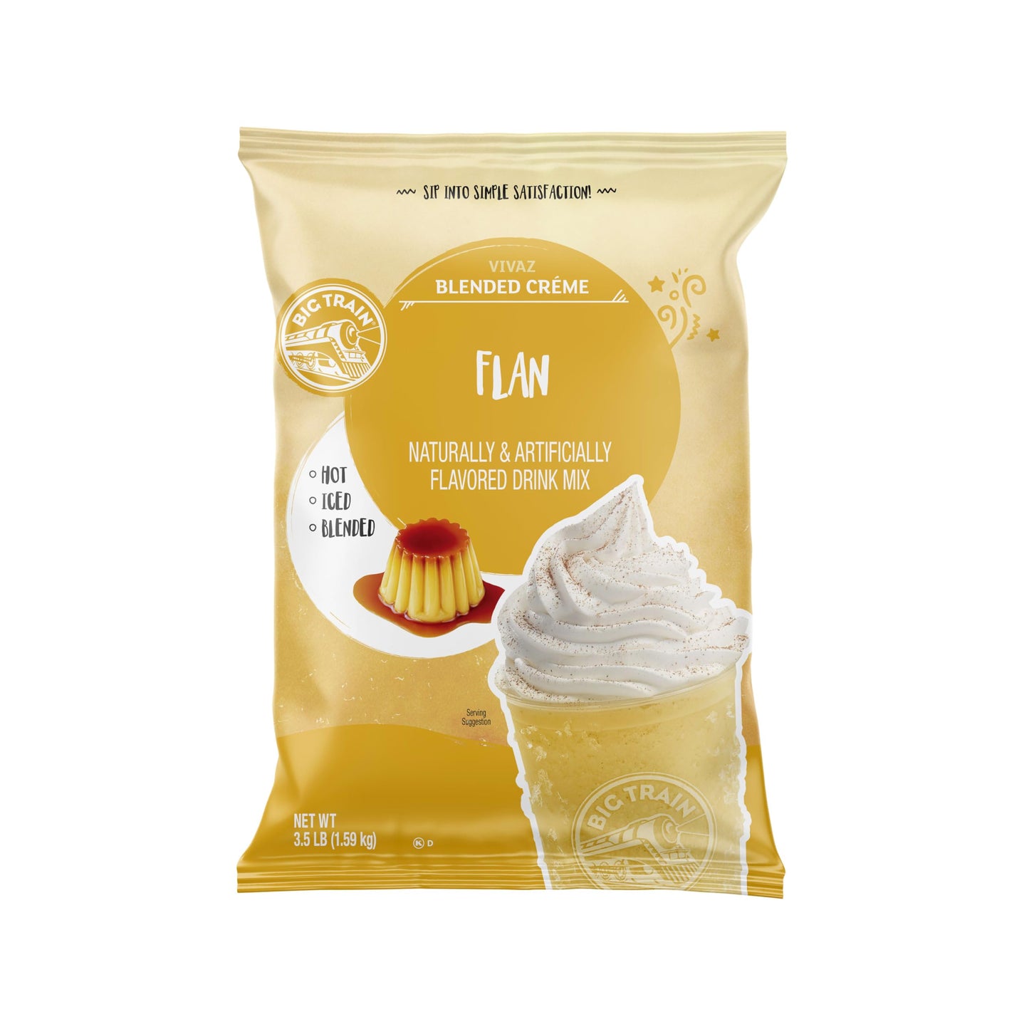 Big Train Vivaz Flan Blended Crme Beverage Mix  3.5 Pound (Pack Of 1)