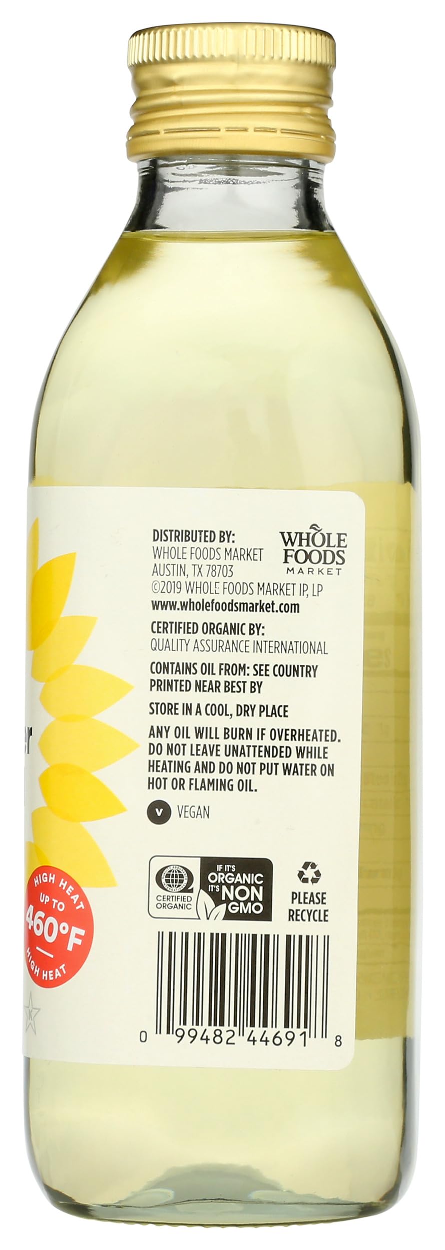 365 By Whole Foods Market, Organic Sunflower Seed Oil, 16.9 Fl Oz