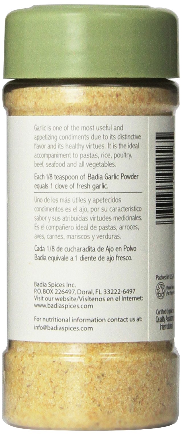 Badia Organic Garlic Powder, 3-Ounce
