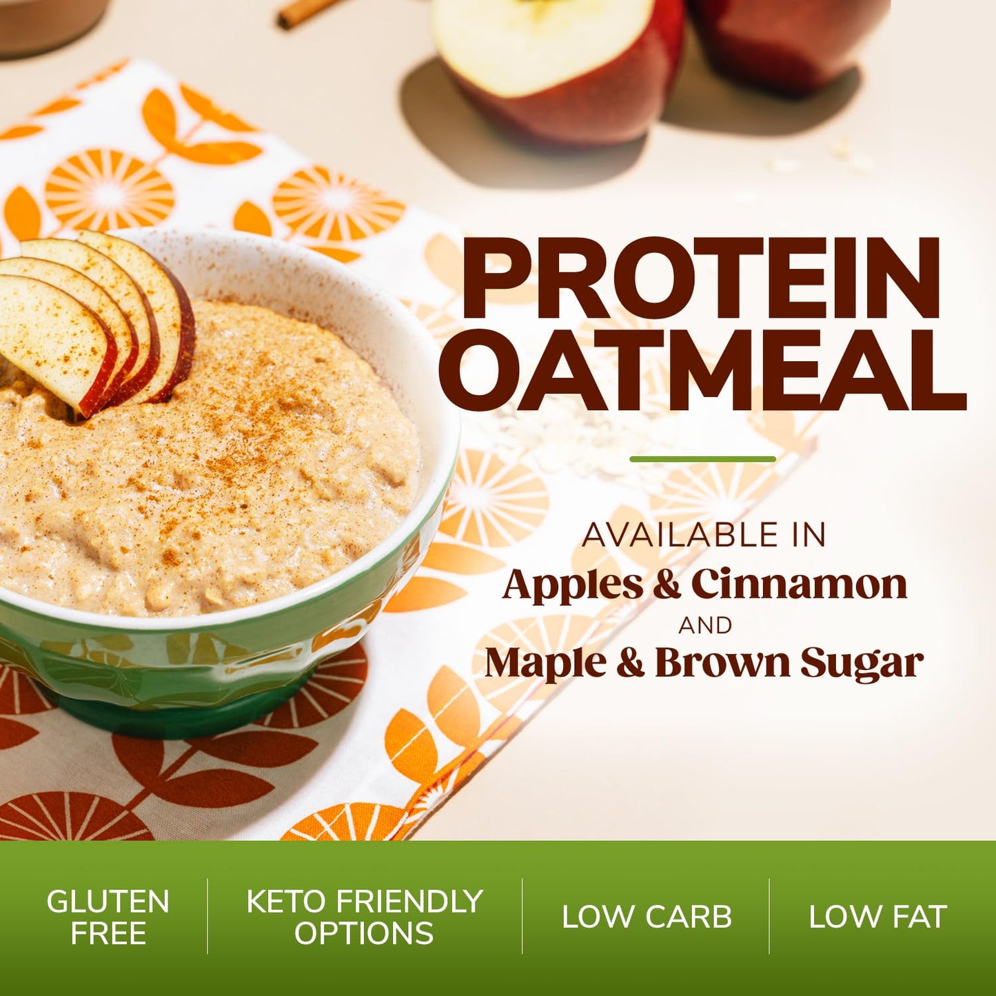 Bariwise Instant Protein Oatmeal, Maple & Brown Sugar, No Sugar, Gluten Free, Low Carb (7Ct)
