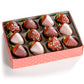 A Gift Inside Chocolate Dipped Strawberries - 12 Count, Pink