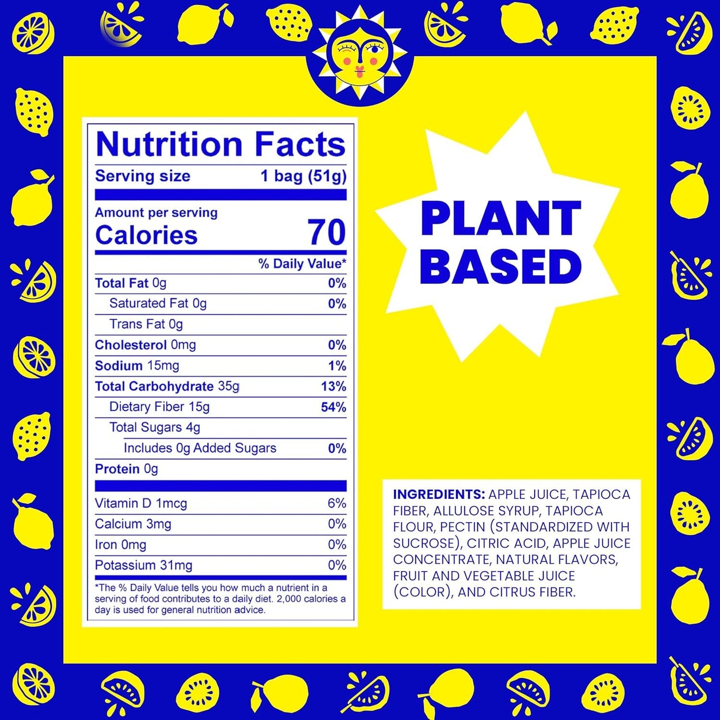Better Sour Disneys Moana 2 Passion Fruit Gummy Stars Candy Naturally Flavored Plant-Based Low 4G/70 Cal Per 1.8Oz Sugar Healthy