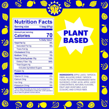 Better Sour Disneys Moana 2 Passion Fruit Gummy Stars Candy Naturally Flavored Plant-Based Low 4G/70 Cal Per 1.8Oz Sugar Healthy