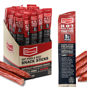 Sugar-Free Hot Meat Sticks | High Protein, Low Carb, Keto, Gluten Free, No MSG, Healthy Snack Stick | Individually Wrapped Snack