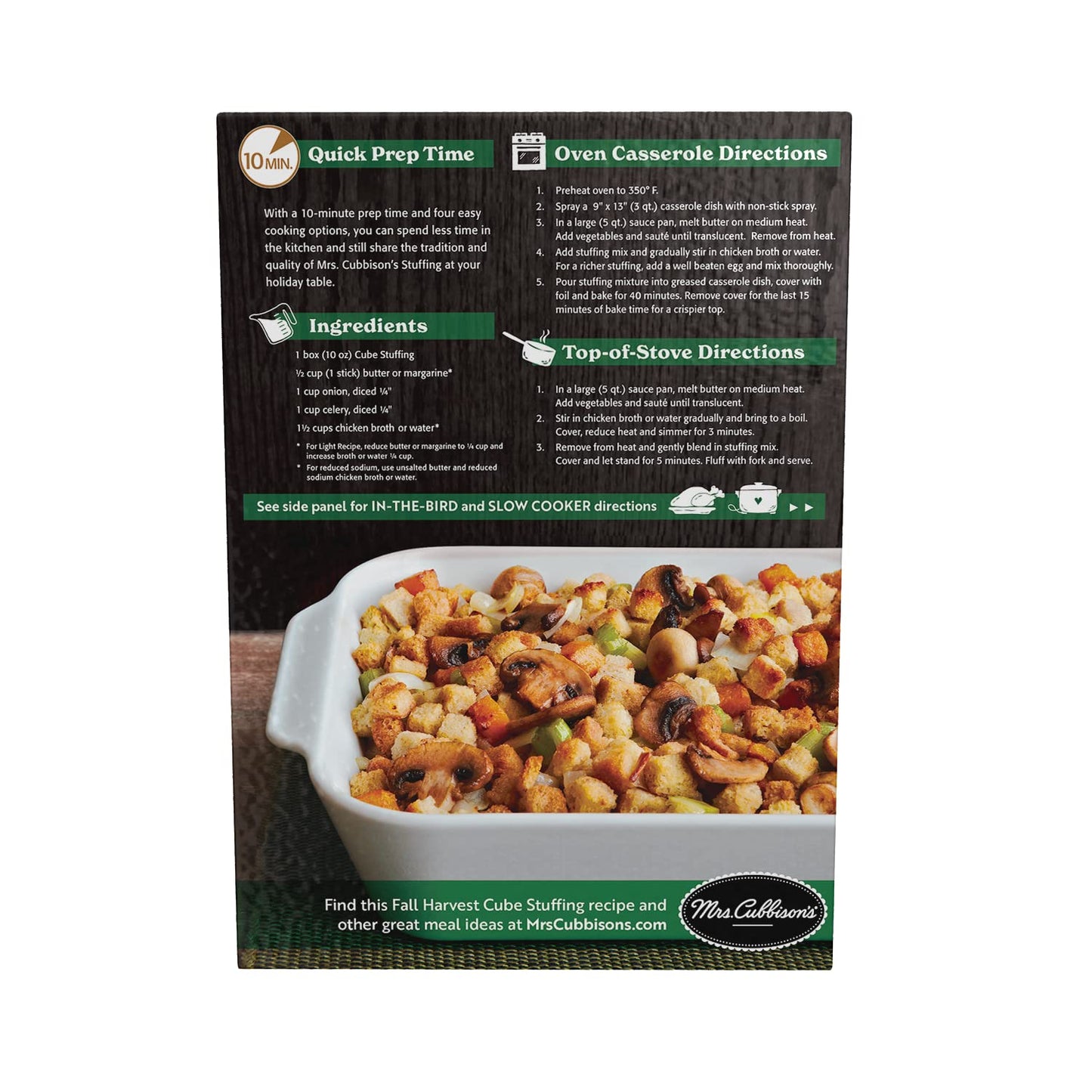 Mrs. Cubbison's Herb Seasoned Cube Stuffing (10 Ounce (Pack of 4))