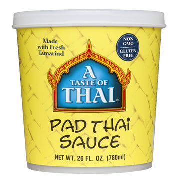 A Taste of Thai Pad Thai Sauce - 26oz Tub - Non-GMO, Gluten-Free, Ready-to-Use Mix for Noodles, Marinade, Dips, and Stir-fry