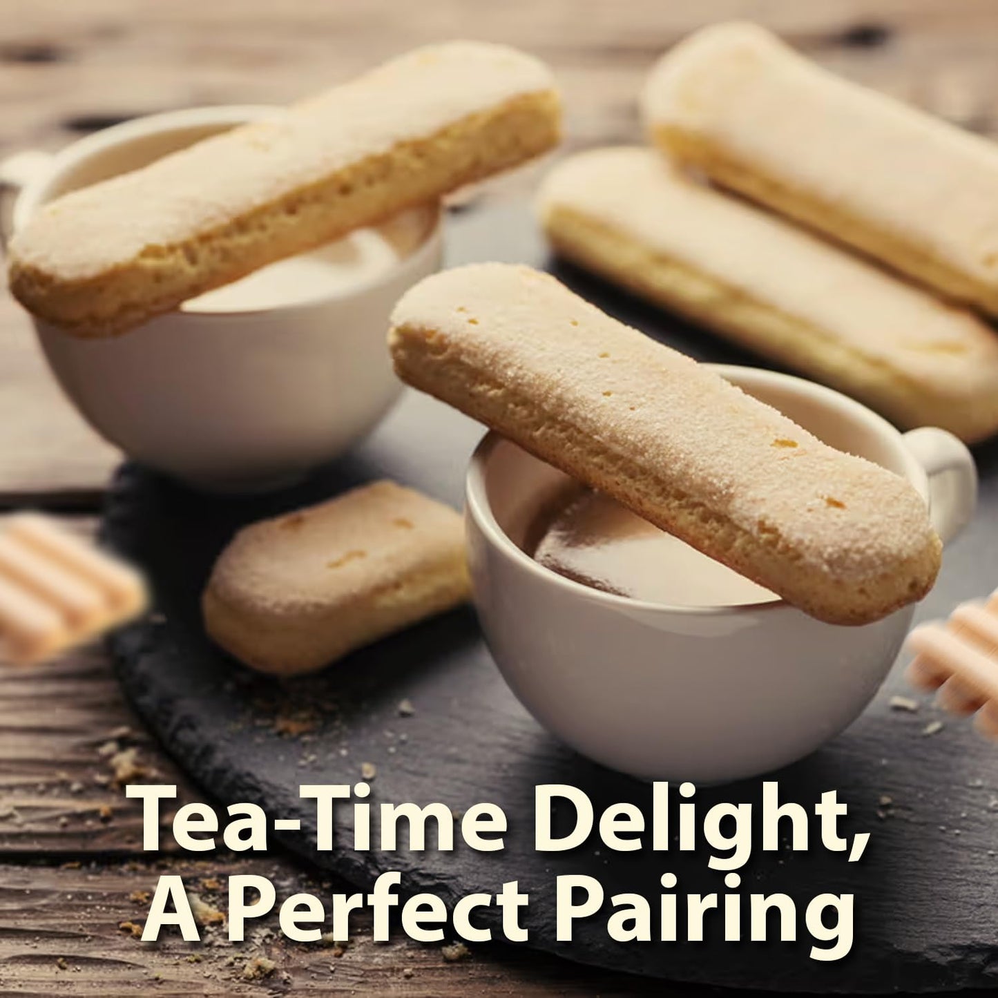 BellAmore Savioardi Lady Fingers - Classic Italian Sponge Cookies for Tiramisu, Low Fat, 7 oz (Pack of 4), 28.1 x 12.2 x